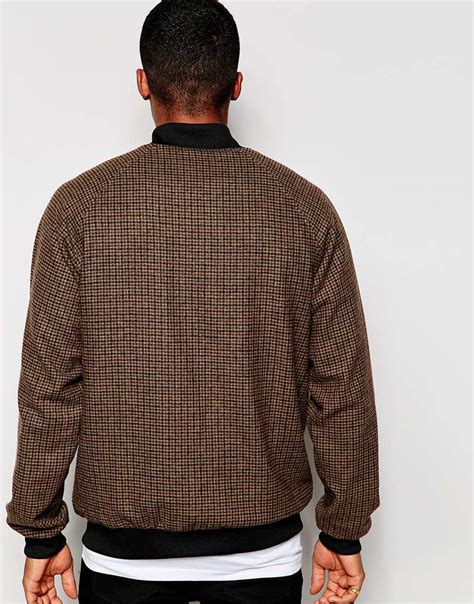 Adidas tweed bomber jacket